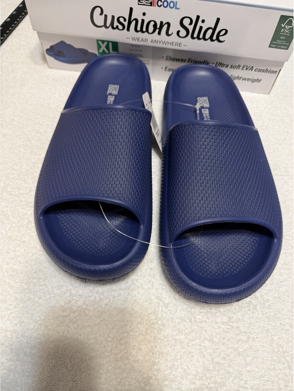32 Degrees BlueCushion Slide Sandals Size XL W11-12 M9-10